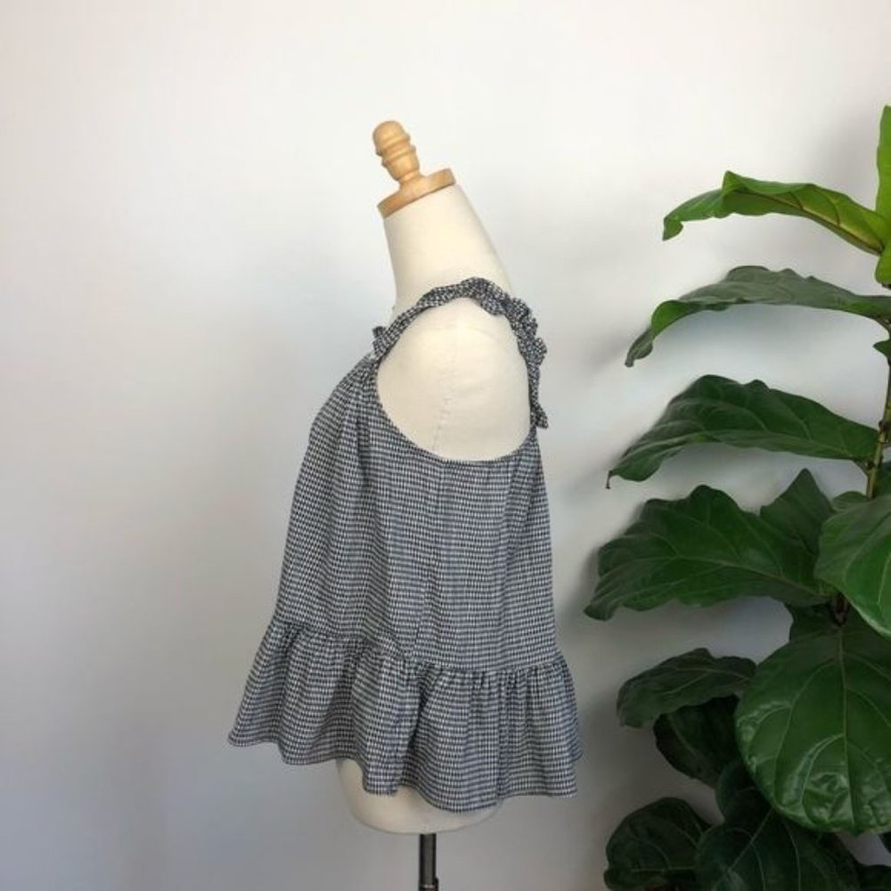Madewell?Ruffle-Strap?Cami Top in Gingham 2 - Picture 4 of 6